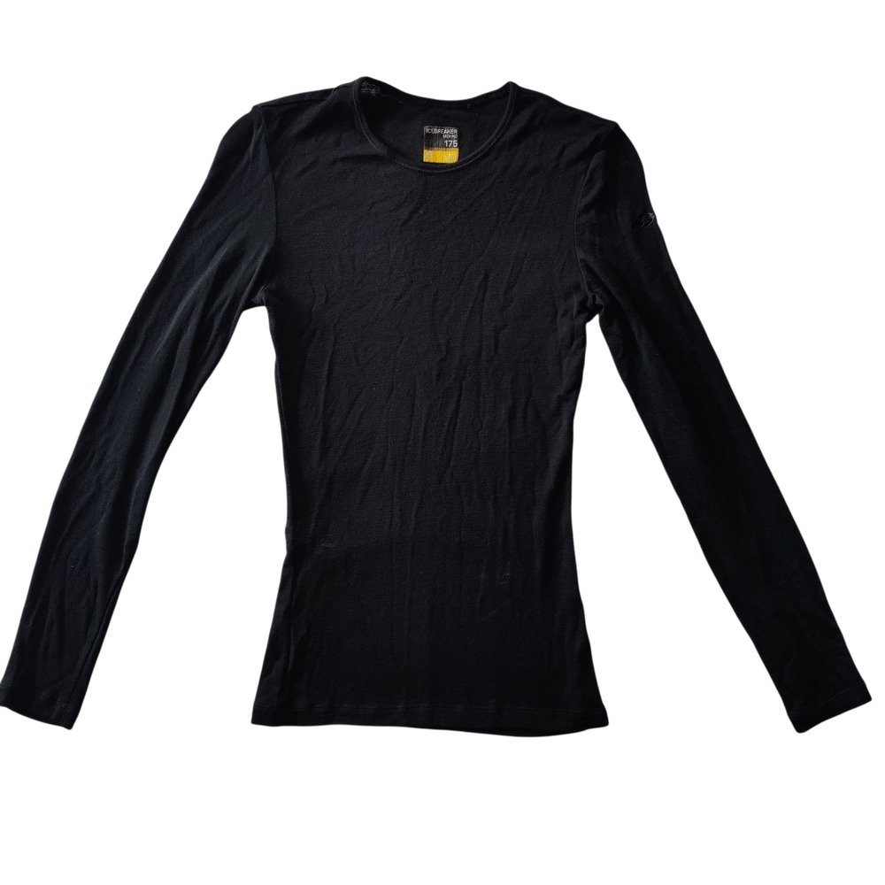 Icebreaker Womens Merino Wool 175 Base Layer Long Sleeve Crewe Thermal Top XS